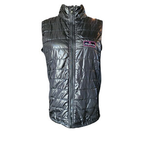 Margaritaville Woman to Blame Puff Vest Full-Zip Women's M Black